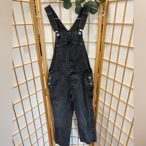 Black Denim Overalls
